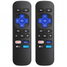 (Pack of 2) Replaced Remote Control Only for Roku Box, Compatible for Roku 1/2/3/4 (HD,LT,XS,XD),for Roku Express,for Roku Premiere(NOT for Roku Stick and Roku TV)