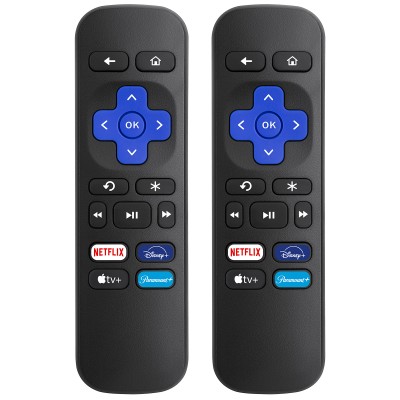 (Pack of 2) Replaced Remote Control Only for Roku Box, Compatible for Roku 1/2/3/4 (HD,LT,XS,XD),for Roku Express,for Roku Premiere(NOT for Roku Stick and Roku TV)